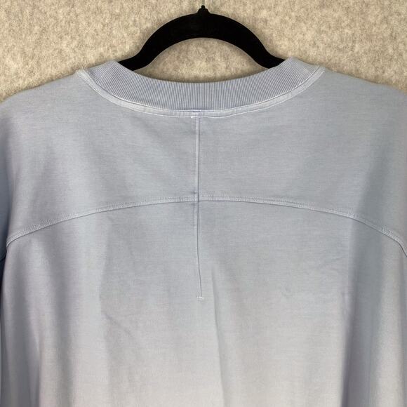 Lululemon Sweatshirt Womens M/L Blue Linen Ombre Wash LA Oversized Boxy Crew - Picture 5 of 7